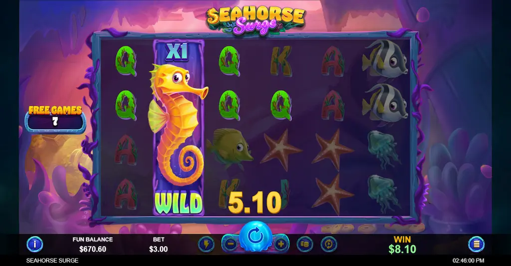 Play RTG’s Seahorse Surge Slot Game Image 12