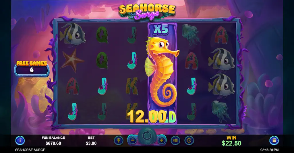 Play RTG’s Seahorse Surge Slot Game Image 13